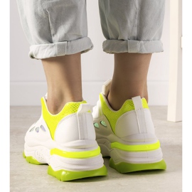 Sneakers bianche con inserti Far Away fluo bianco 1