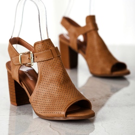 Renda Sandali costruiti con ecopelle marrone 1