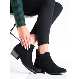 J. Star Stivaletti neri su un post basso nero 1