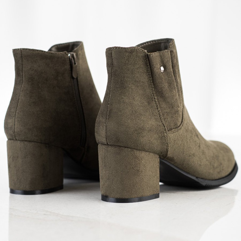 J. Star Stivaletti casual in pelle scamosciata verde 1