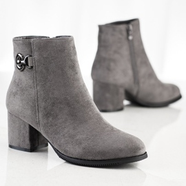 J. Star Stivali con tacco alto grigio 1