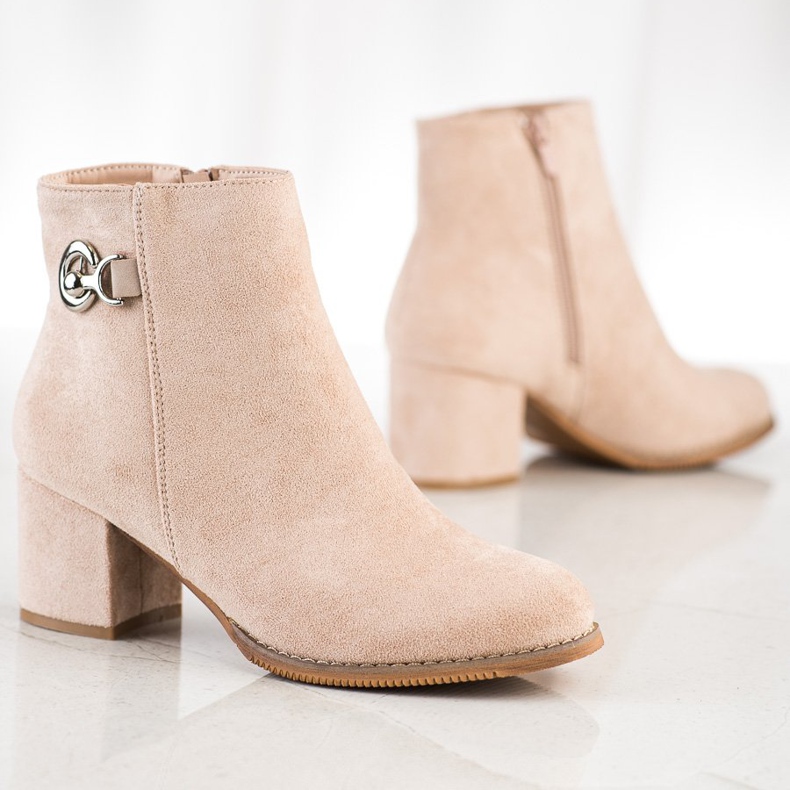 J. Star Stivali con tacco alto beige 1