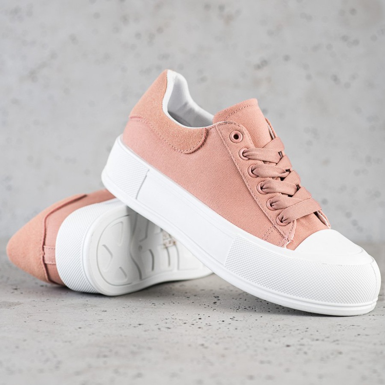 Goodin Sneakers classiche sulla piattaforma rosa 1