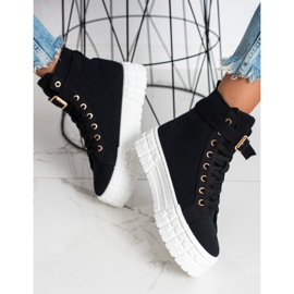 Goodin Sneakers su piattaforma con tasca nero 2