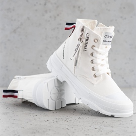 Goodin Sneakers Con Cerniera Decorativa bianca 1
