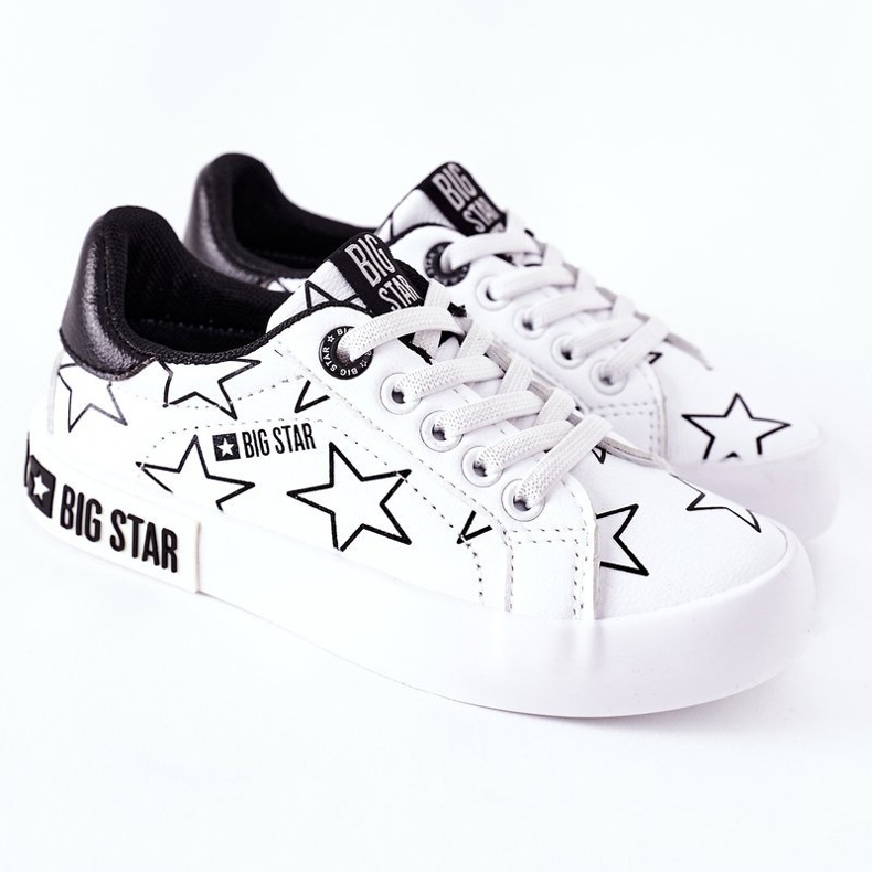 Sneakers in pelle per bambini Big Star II374001 Bianco bianca 2