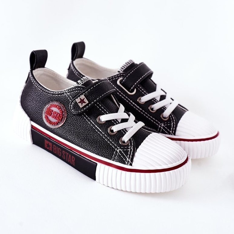 Sneakers in pelle per bambini Big Star II374042 Nero 2