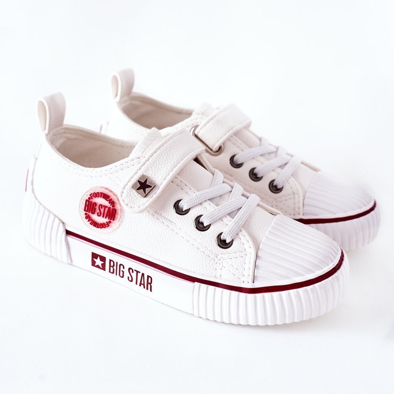 Sneakers in pelle per bambini Big Star II374040 Bianco bianca 2