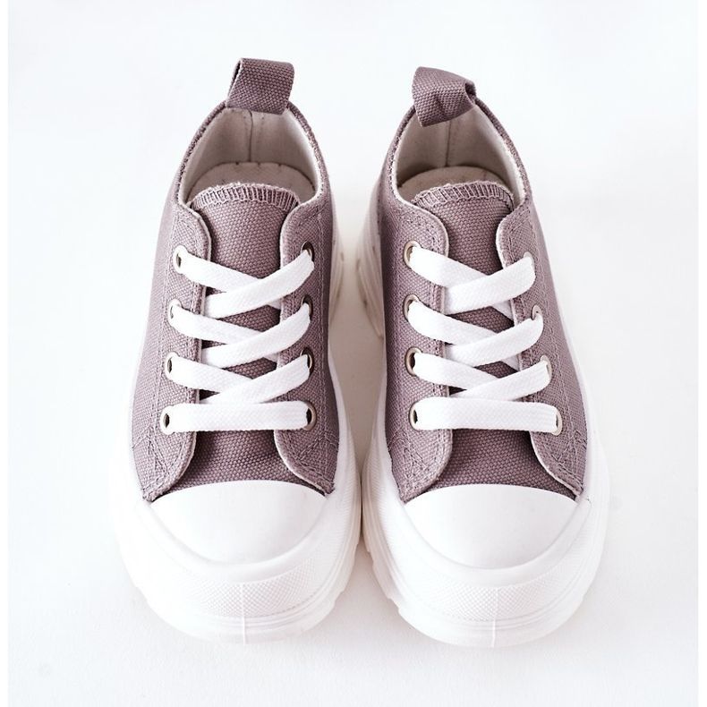 Sneakers Per Bambini Sulla Piattaforma Grigio Travel Time 1