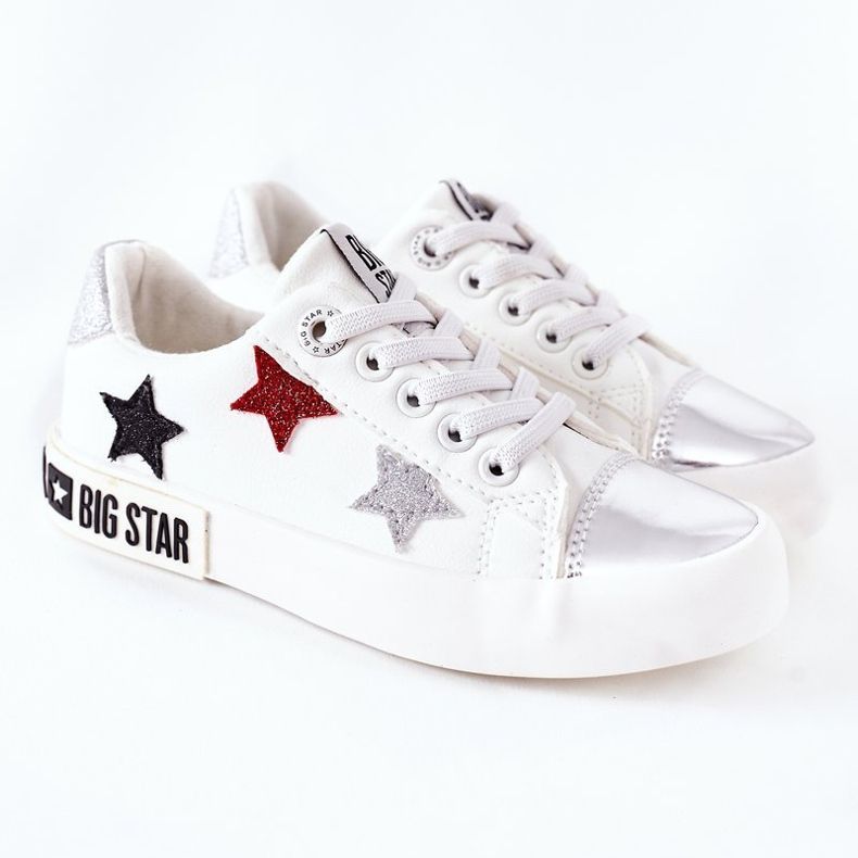 Sneakers in pelle per bambini Big Star II374032 Bianco bianca 2