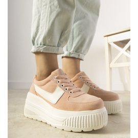 Sneakers sportive rosa con suola alta Chillout 1