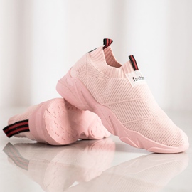 SHELOVET Sneakers alla moda rosa senza lacci 1