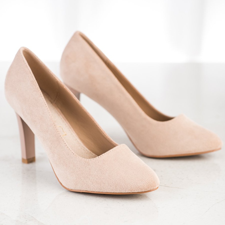 Sabatina Décolleté classiche col tacco alto beige 2