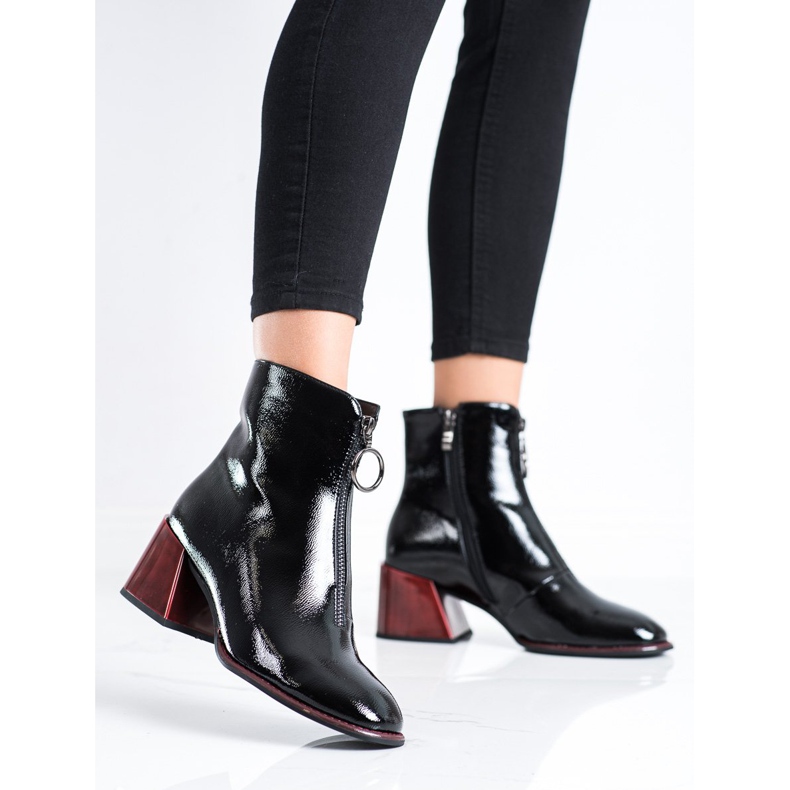 Filippo Stivali alla moda con cerniera nero 2