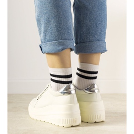 Sneakers sportive bianche con suola Under alta bianco 2