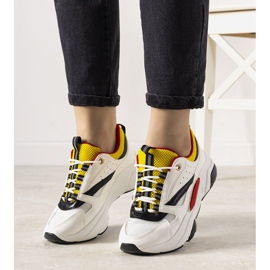 PA1 Ore sneakers bianche bianco nero giallo 1