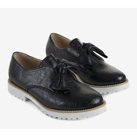 Scarpe brogue nere con fiocco di Hendi nero 1