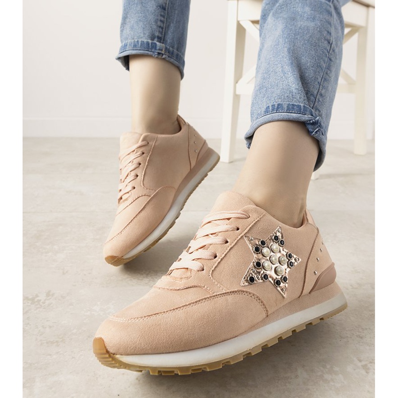 Sneakers sportive rosa decorate con borchie Ruler 1