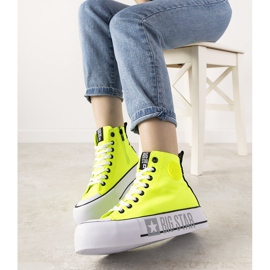 Sneakers gialle fluo Big Star da donna Balvin grigio 1