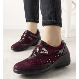 Brogue bordeaux sulla zeppa Merante rosso 1