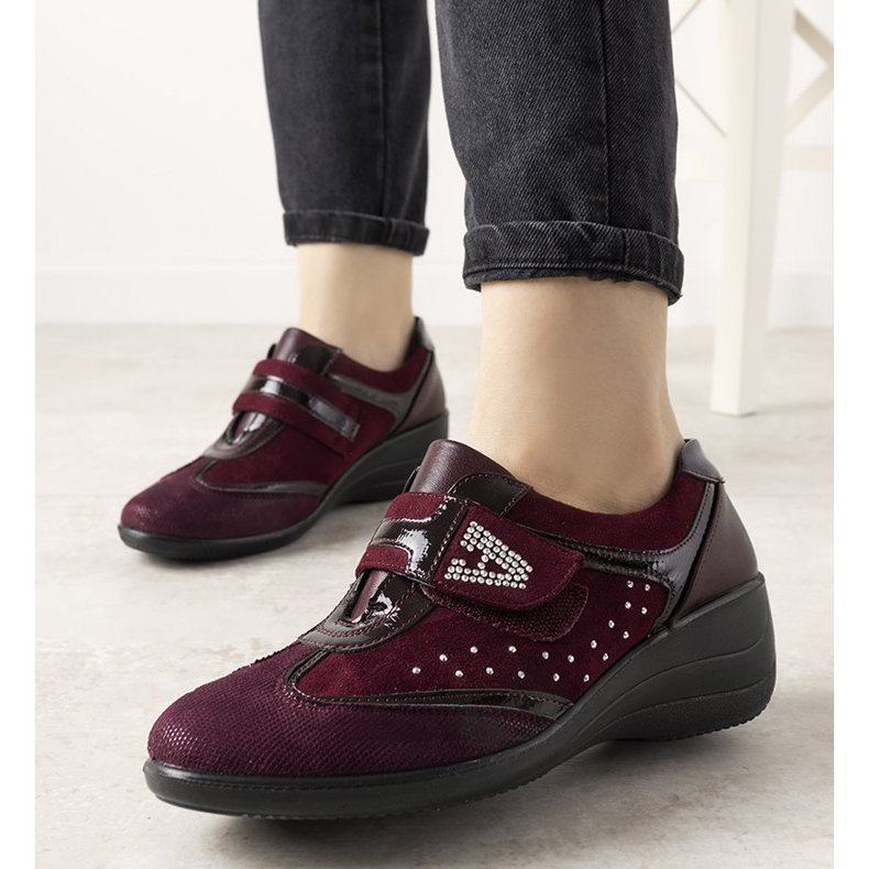 Brogue bordeaux sulla zeppa Merante rosso 1