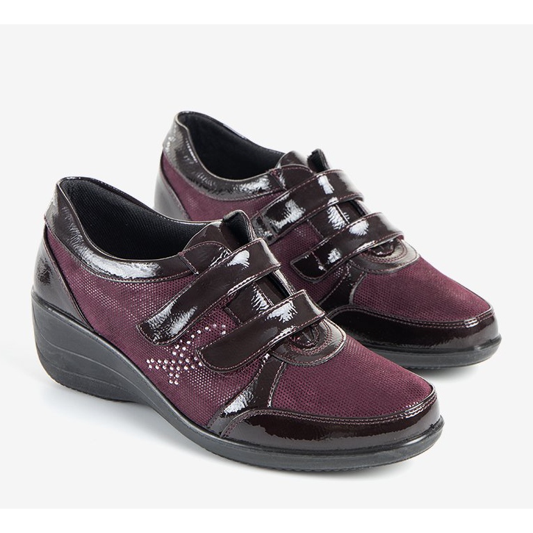 Zeppe basse bordeaux Tiffy rosso 1