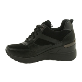 Evento Sneakers con zeppa da donna 21SP35-4390 Nere nero 1