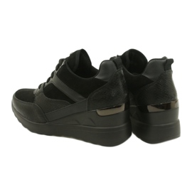 Evento Sneakers con zeppa da donna 21SP35-4390 Nere nero 3