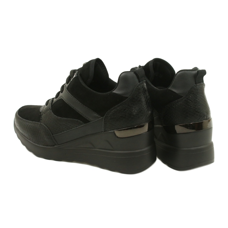Evento Sneakers con zeppa da donna 21SP35-4390 Nere nero 3