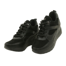 Evento Sneakers con zeppa da donna 21SP35-4390 Nere nero 2
