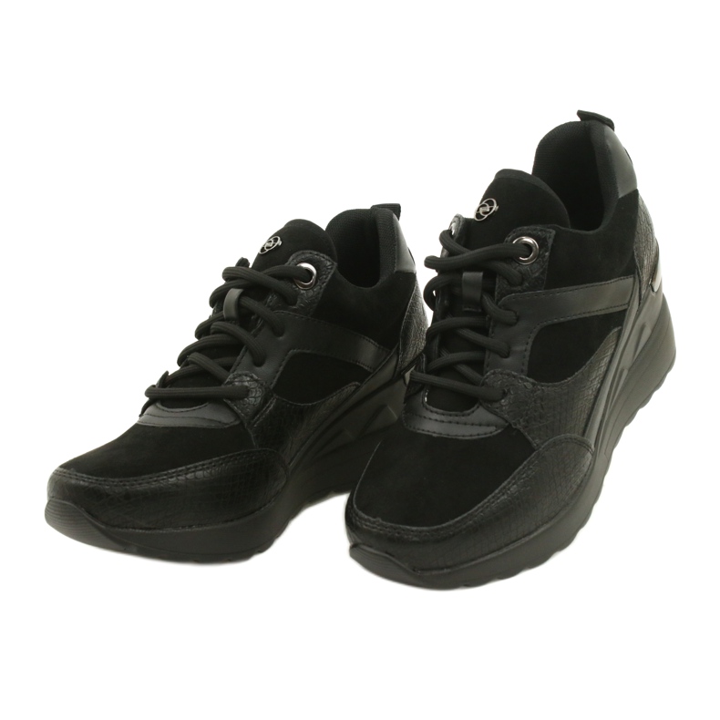 Evento Sneakers con zeppa da donna 21SP35-4390 Nere nero 2