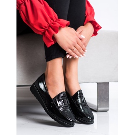 Filippo Scarpe in pelle alla moda nero 1