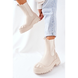 Stivali caldi Stivali Jodhpur beige Time Off 1