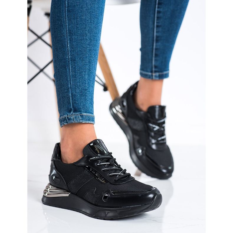 VINCEZA Sneakers Glitter nero 1