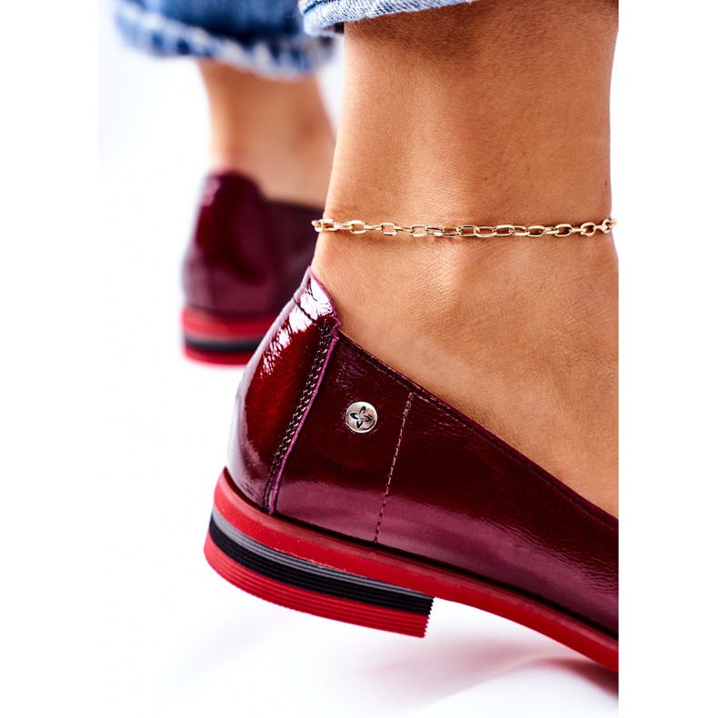 Scarpe in pelle laccata Maciejka 05035-23 Borgogna rosso 1