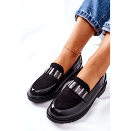 S.Barski Scarpe brogue da donna laccate nere Montius nero 1