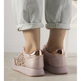 Sneakers sportive rosa con motivo Festival traforato 1