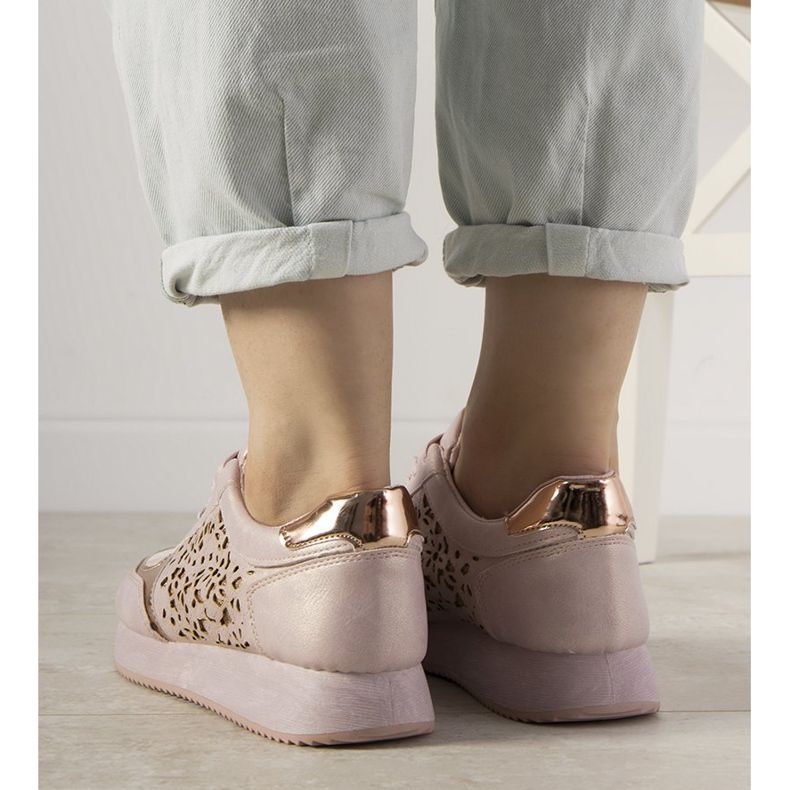 Sneakers sportive rosa con motivo Festival traforato 1