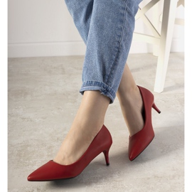 Décolleté rosse su tacco basso Feeling rosso 1