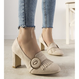 Décolleté beige su colonna con fibbia Promise 1