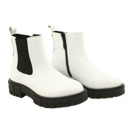 Caprice Stivali dipinti da donna bianca in pelle 9-25461-27 122 5