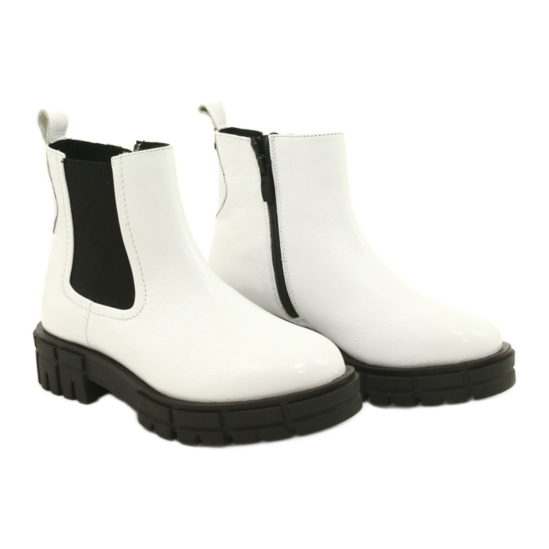 Caprice Stivali dipinti da donna bianca in pelle 9-25461-27 122 5