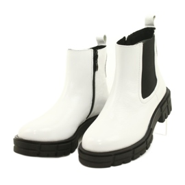 Caprice Stivali dipinti da donna bianca in pelle 9-25461-27 122 3