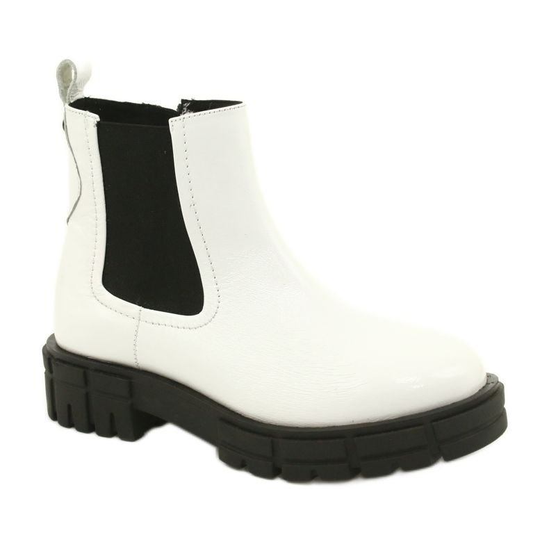 Caprice Stivali dipinti da donna bianca in pelle 9-25461-27 122 bianco 1