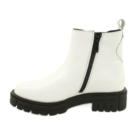 Caprice Stivali dipinti da donna bianca in pelle 9-25461-27 122 bianco 2