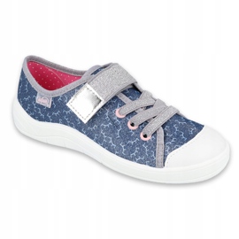 Scarpe per bambini Befado 251Y153 blu d'argento grigio 1