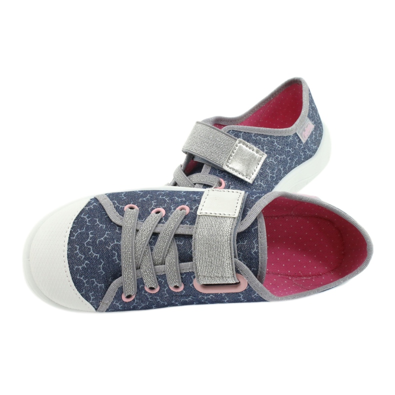 Scarpe per bambini Befado 251Y153 blu d'argento grigio 5