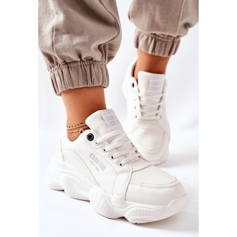 Scarpe sportive da donna Memory Foam Big Star II274359 Bianco bianca 2