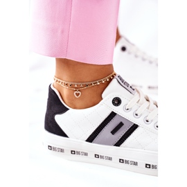 Sneakers in pelle sulla piattaforma Big Star II274071 bianca 1