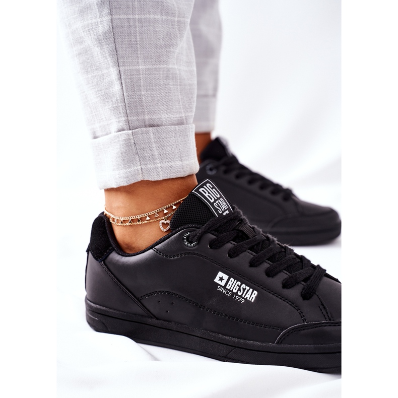 Sneakers da donna in pelle Memory Foam Big Star II274320 Nero 1